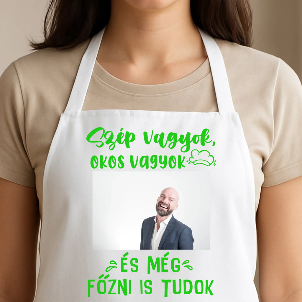 Egyedi fehér kötény - Ajándékverzum