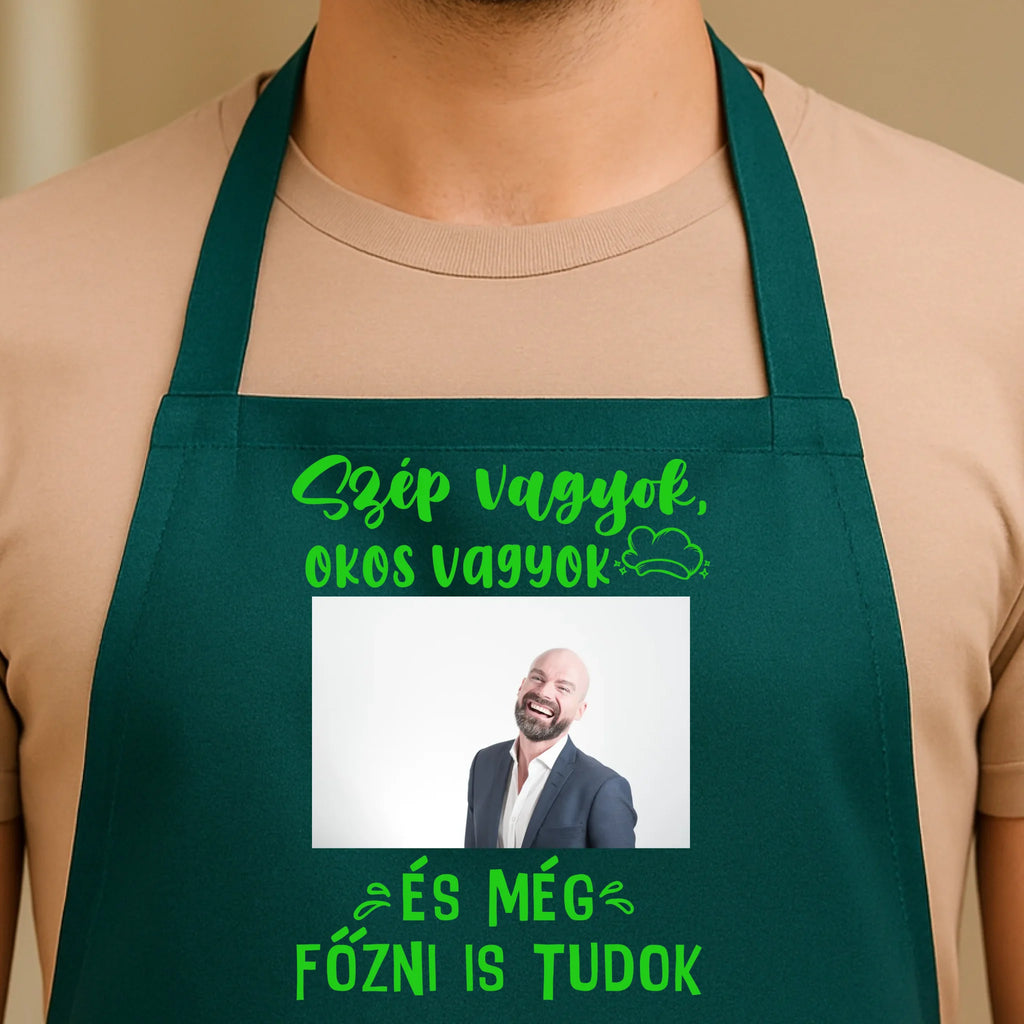 Egyedi zöld kötény - Ajándékverzum