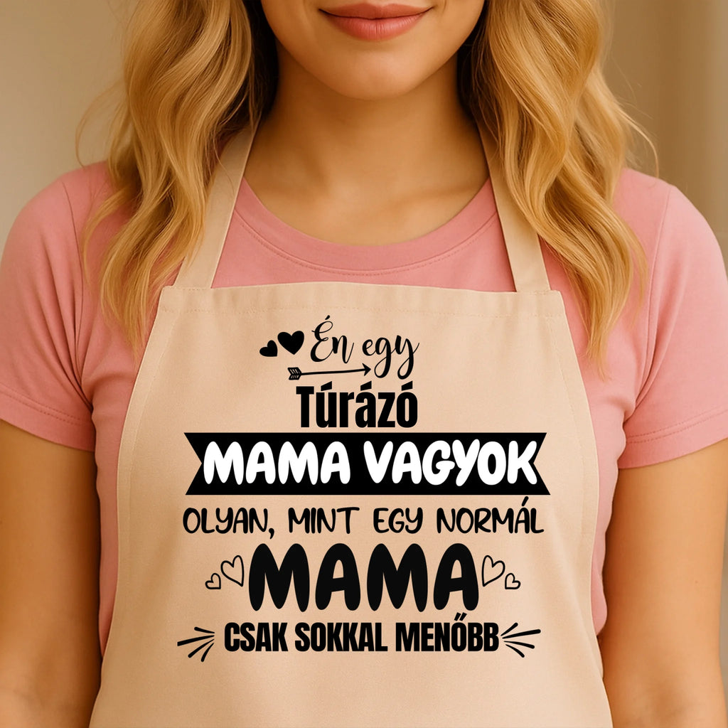 Egyedi bézs kötény - Ajándékverzum