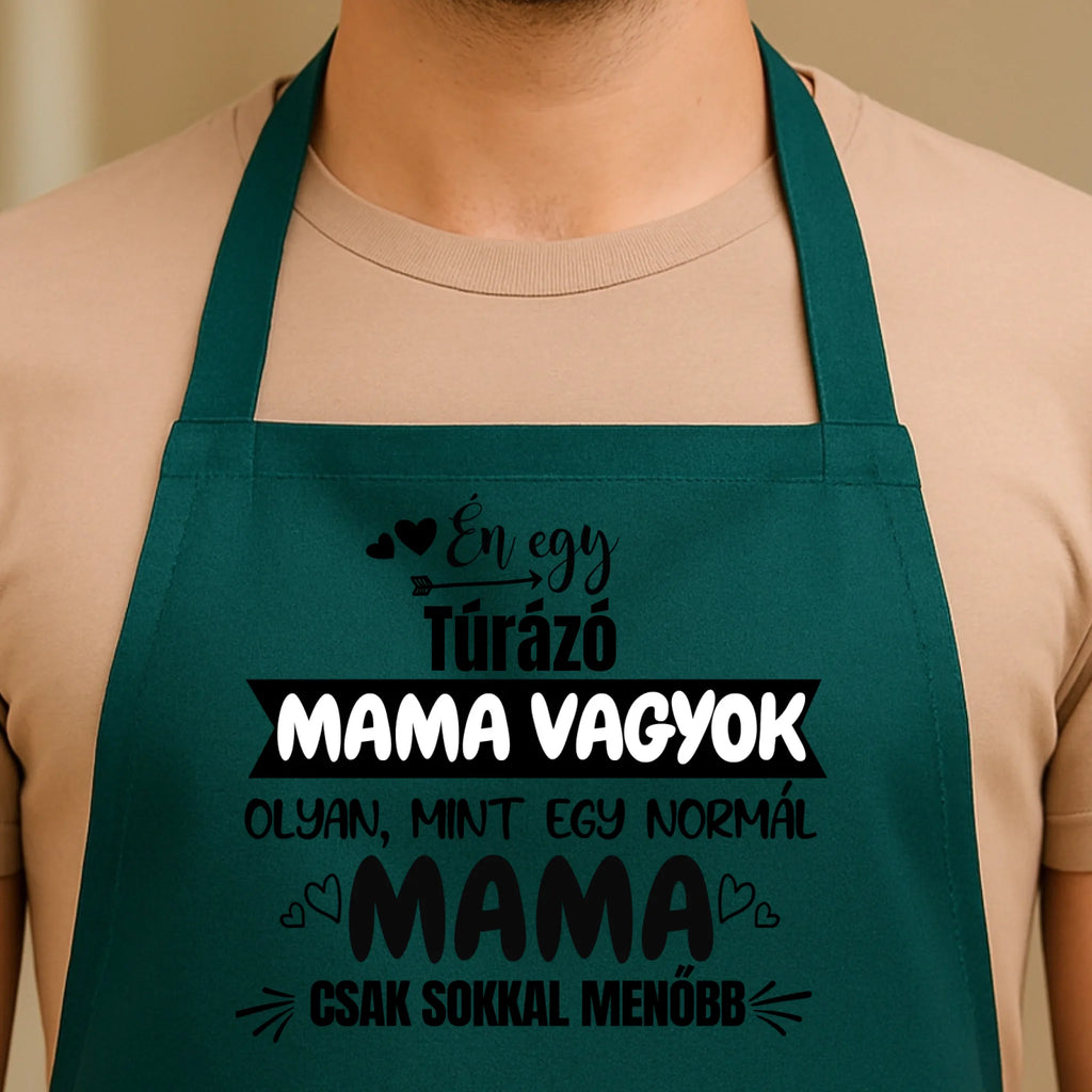 Egyedi zöld kötény - Ajándékverzum