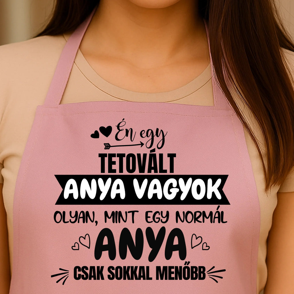 Egyedi rózsaszín kötény - Ajándékverzum