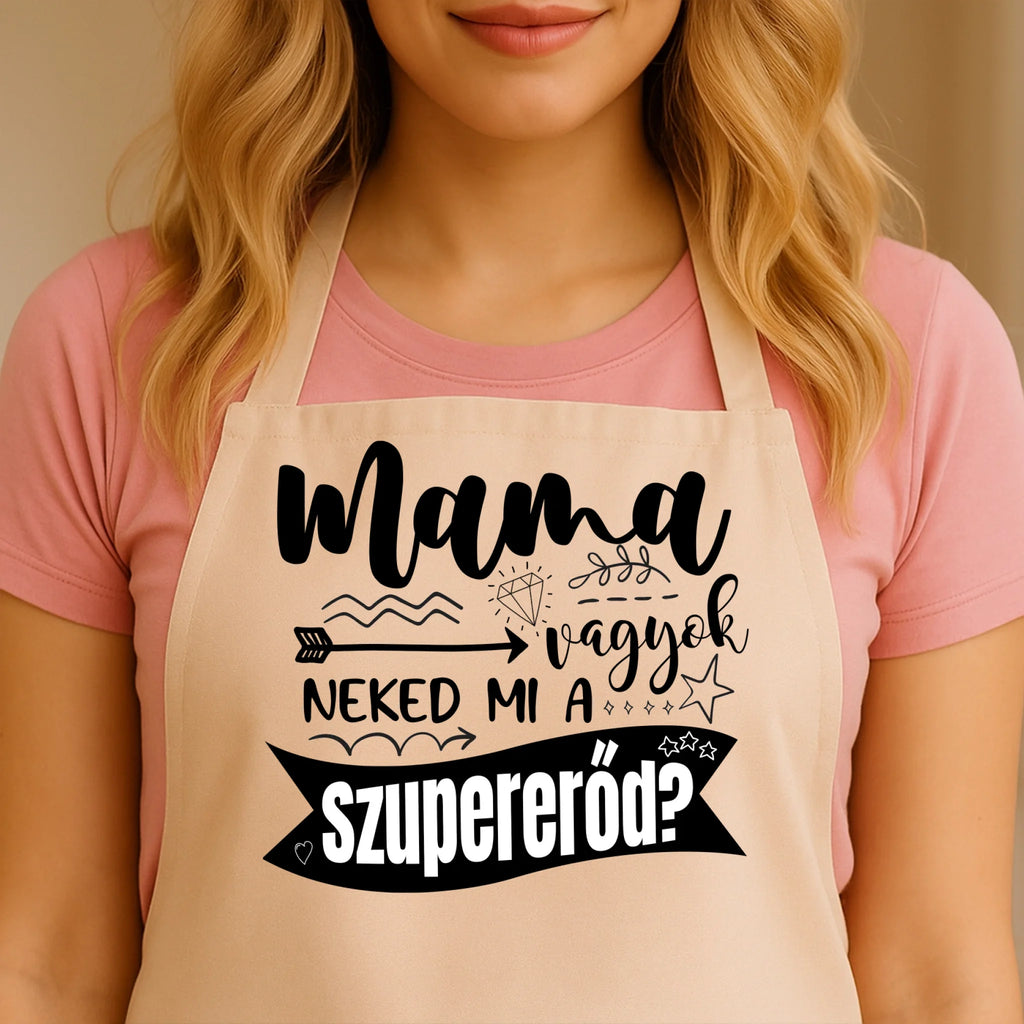 Egyedi bézs kötény - Ajándékverzum