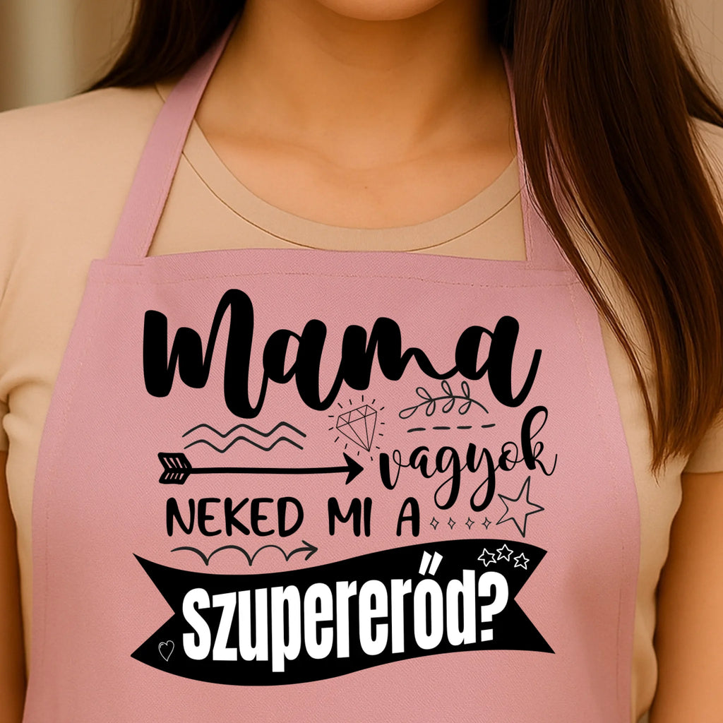 Egyedi rózsaszín kötény - Ajándékverzum