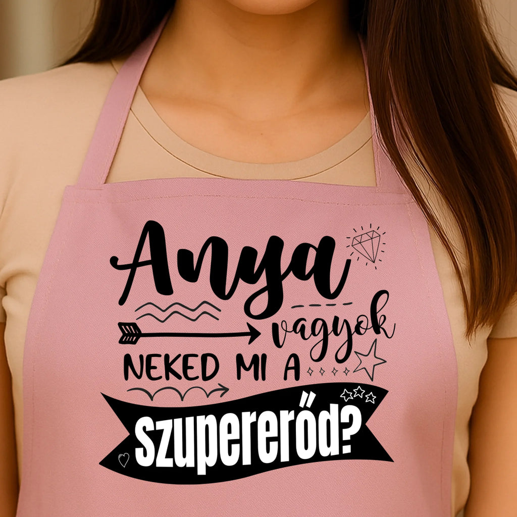 Egyedi rózsaszín kötény - Ajándékverzum