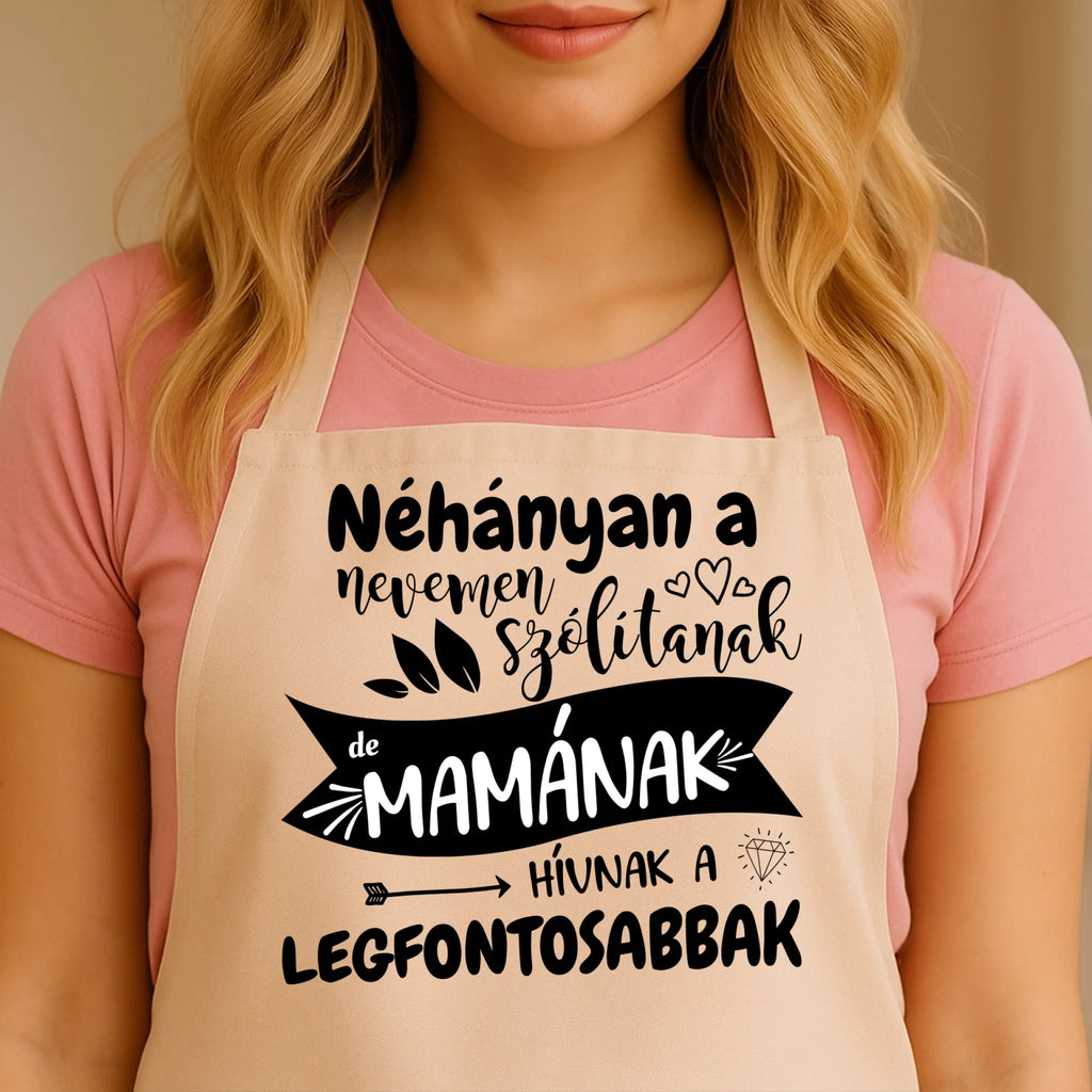 Egyedi bézs kötény - Ajándékverzum