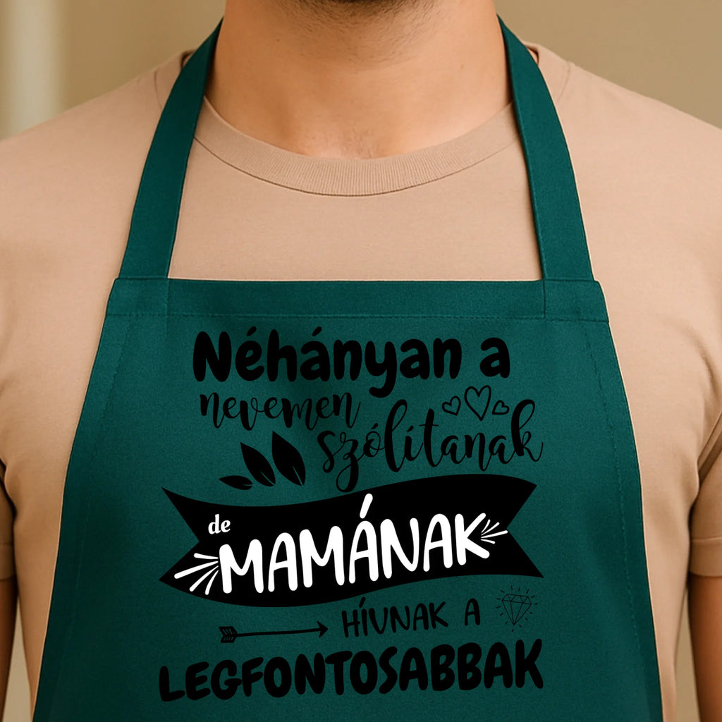 Egyedi zöld kötény - Ajándékverzum