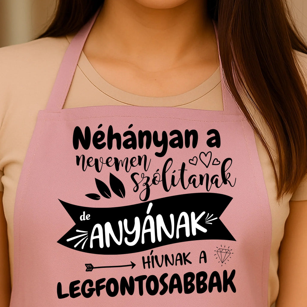 Egyedi rózsaszín kötény - Ajándékverzum