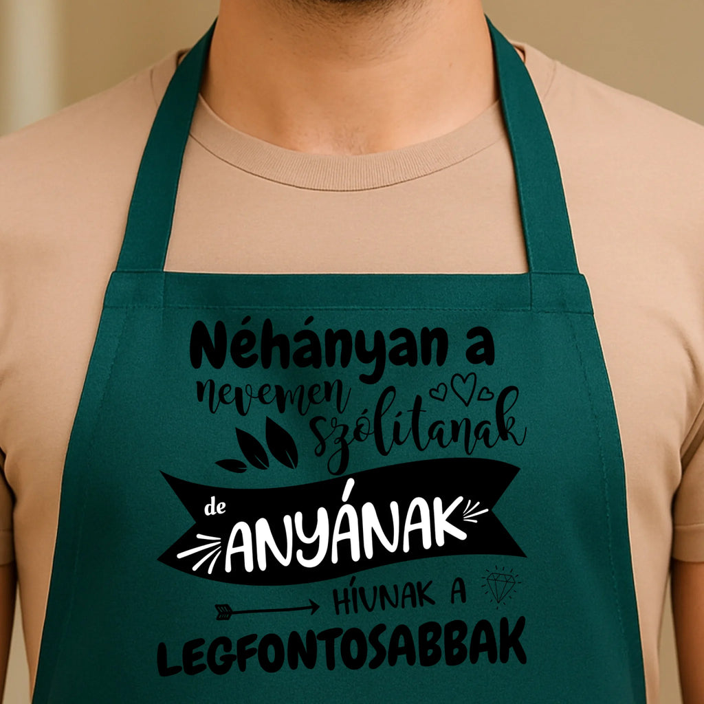 Egyedi zöld kötény - Ajándékverzum