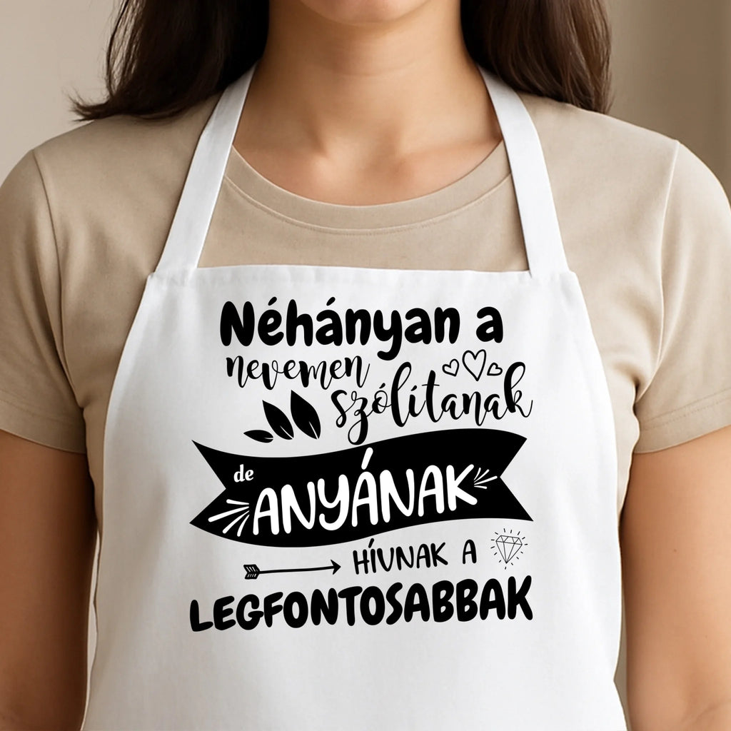 Egyedi fehér kötény - Ajándékverzum