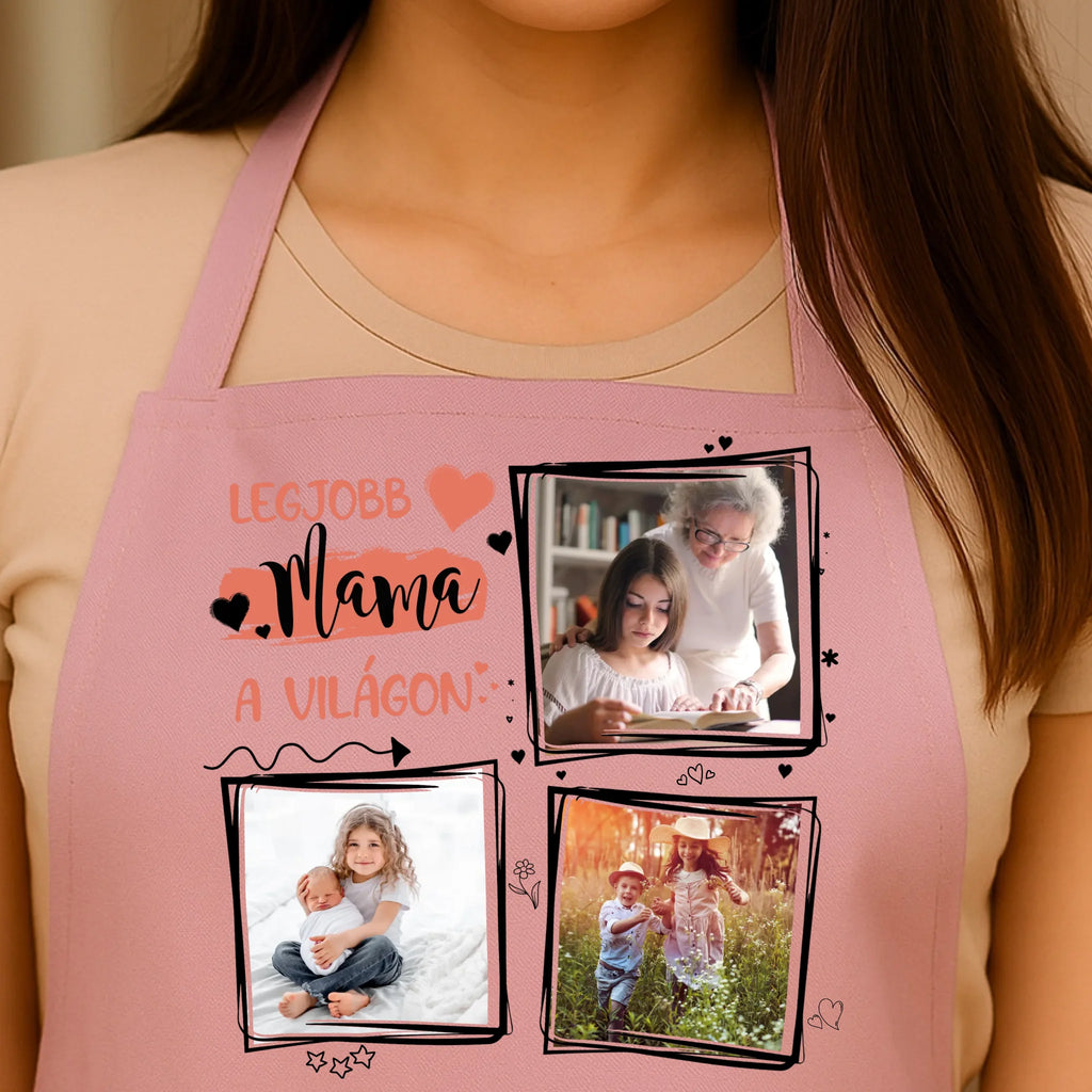 Egyedi rózsaszín kötény - Ajándékverzum