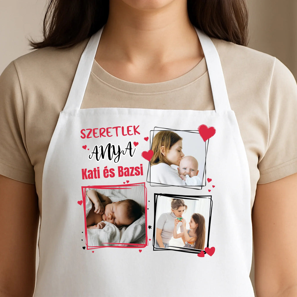 Egyedi fehér kötény - Ajándékverzum