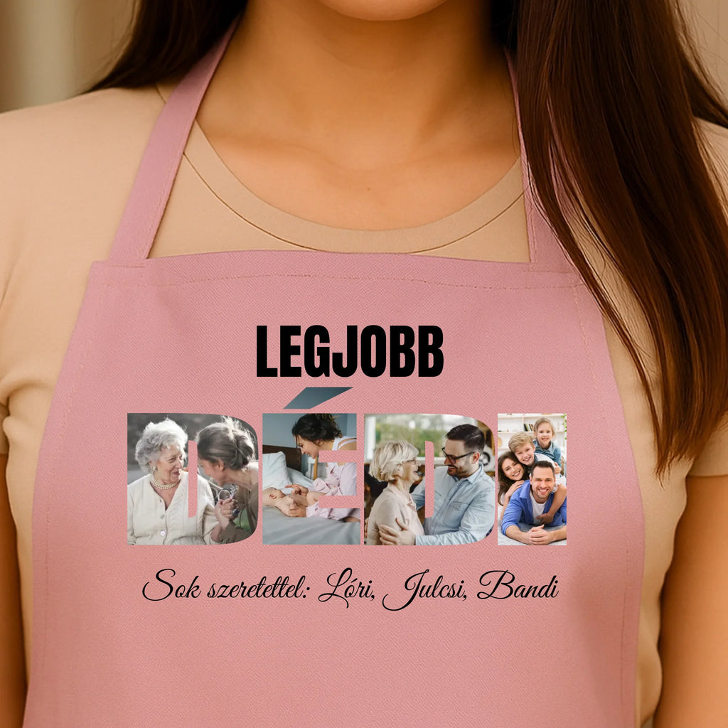 Egyedi rózsaszín kötény - Ajándékverzum