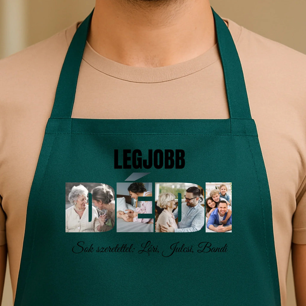 Egyedi zöld kötény - Ajándékverzum