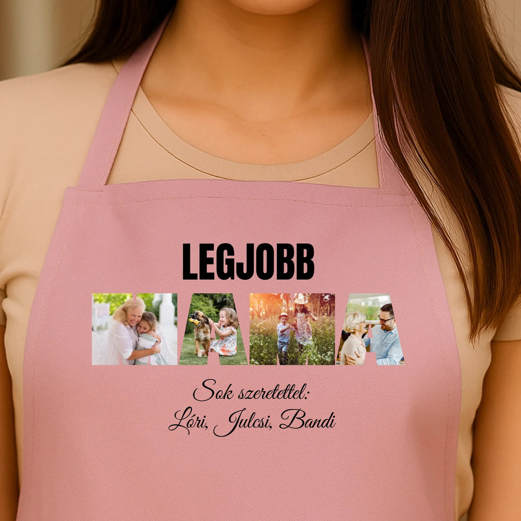 Egyedi rózsaszín kötény - Ajándékverzum