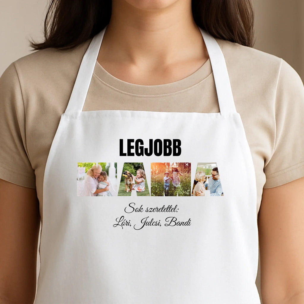 Egyedi fehér kötény - Ajándékverzum