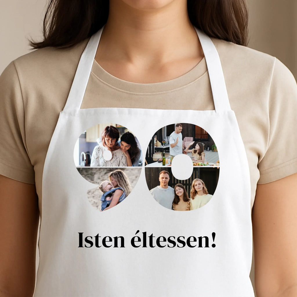 Egyedi fehér kötény - Ajándékverzum