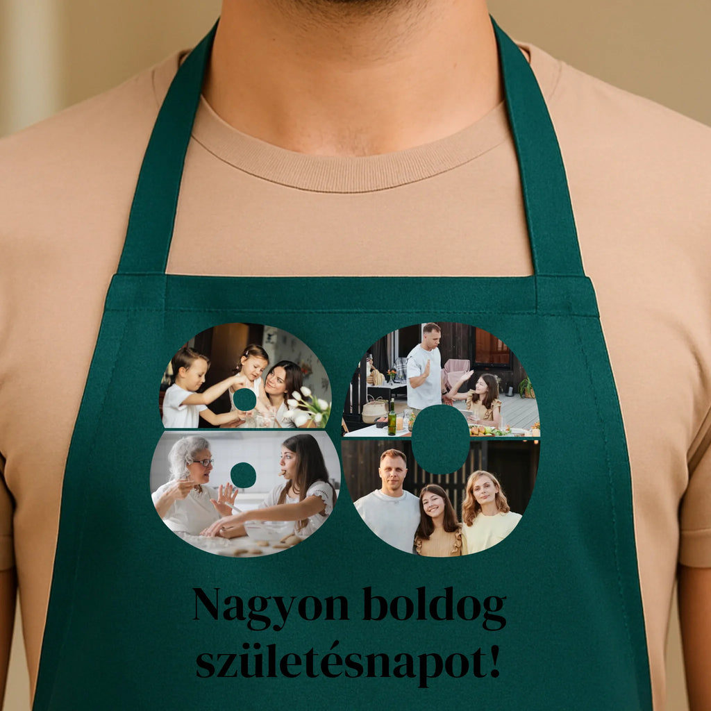 Egyedi zöld kötény - Ajándékverzum