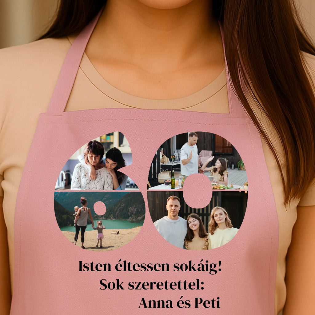 Egyedi rózsaszín kötény - Ajándékverzum