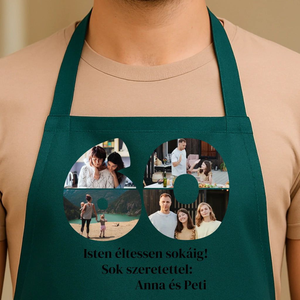 Egyedi zöld kötény - Ajándékverzum