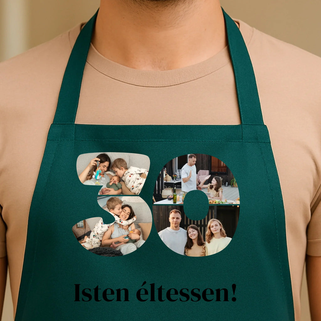 Egyedi zöld kötény - Ajándékverzum