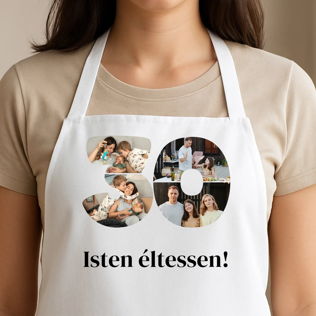 Egyedi fehér kötény - Ajándékverzum