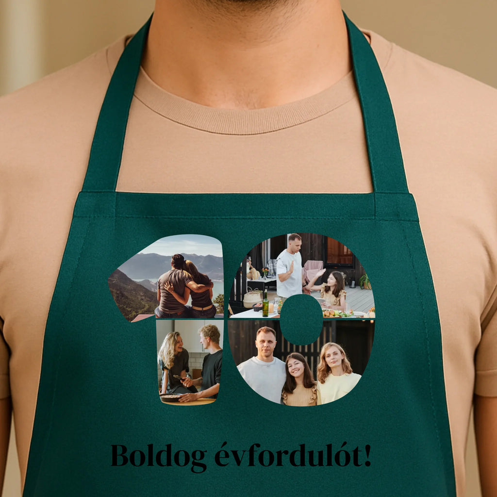 Egyedi zöld kötény - Ajándékverzum