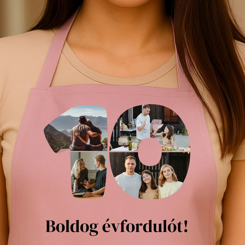 Egyedi rózsaszín kötény - Ajándékverzum