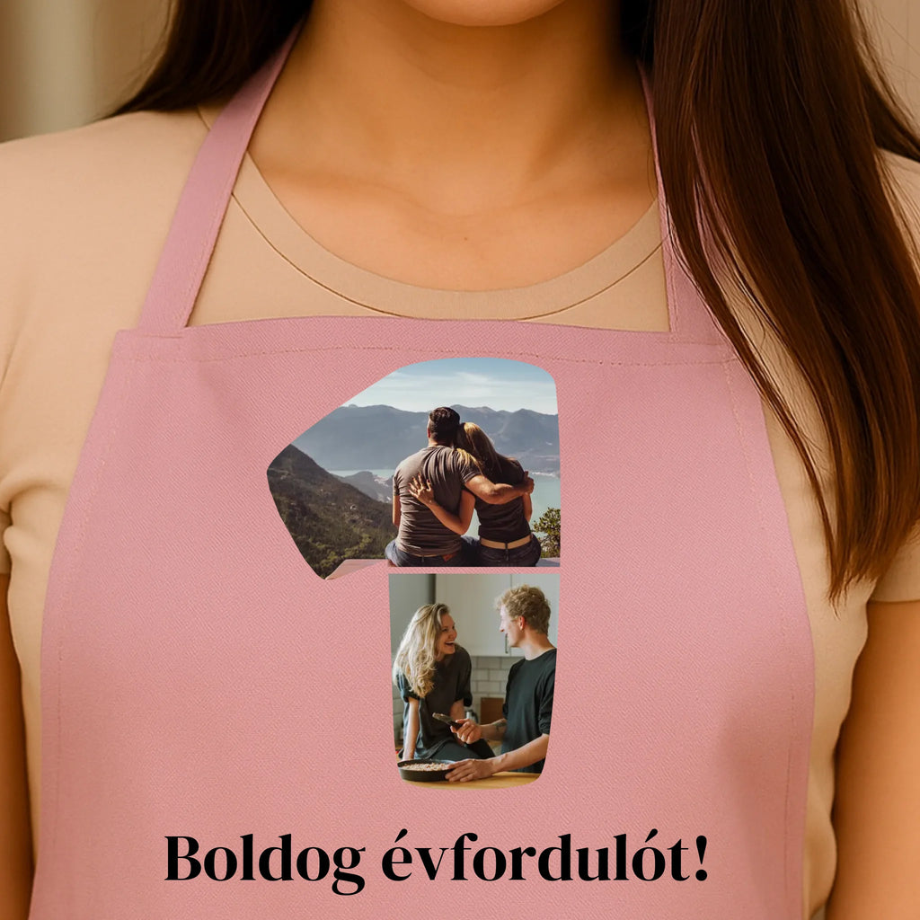 Egyedi rózsaszín kötény - Ajándékverzum