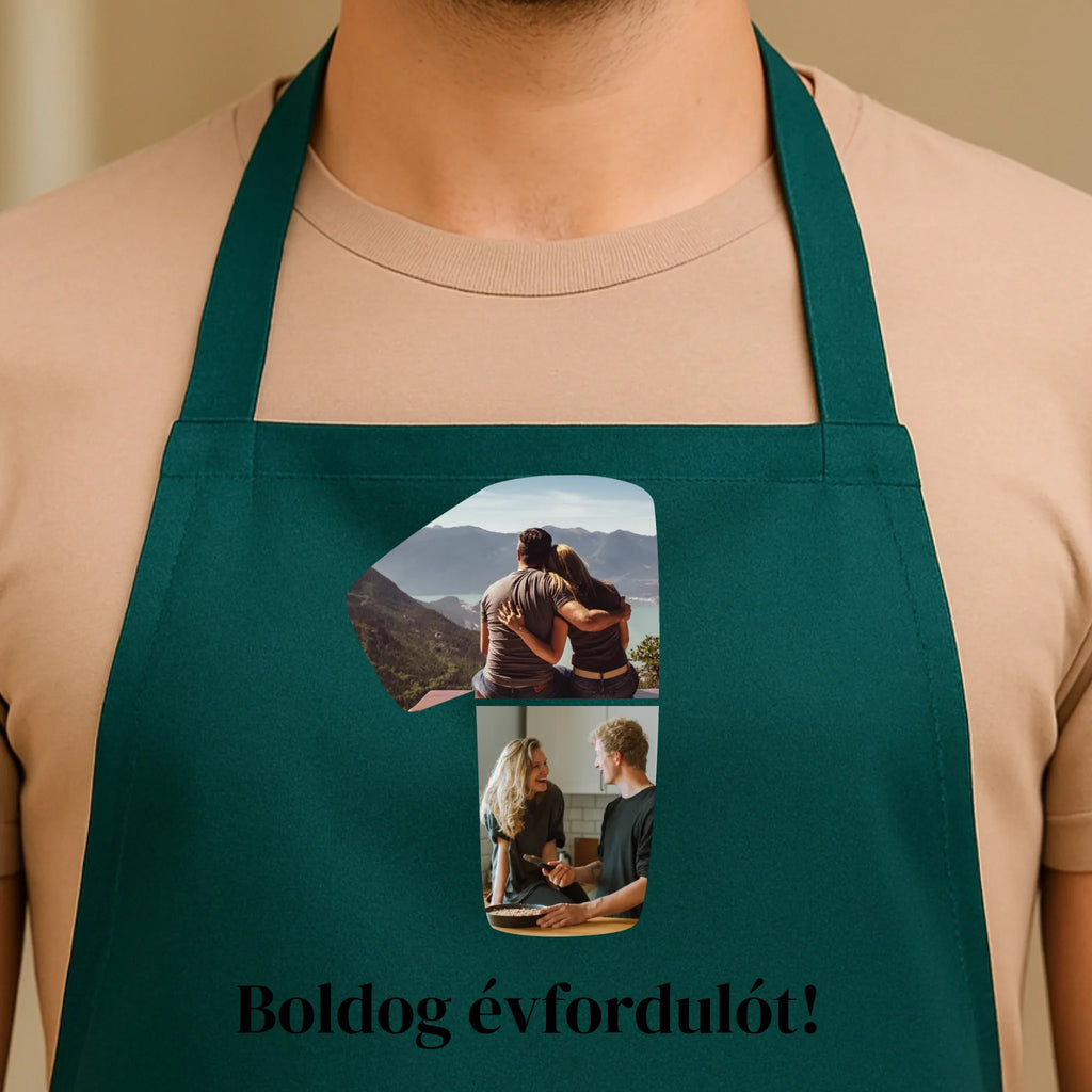 Egyedi zöld kötény - Ajándékverzum