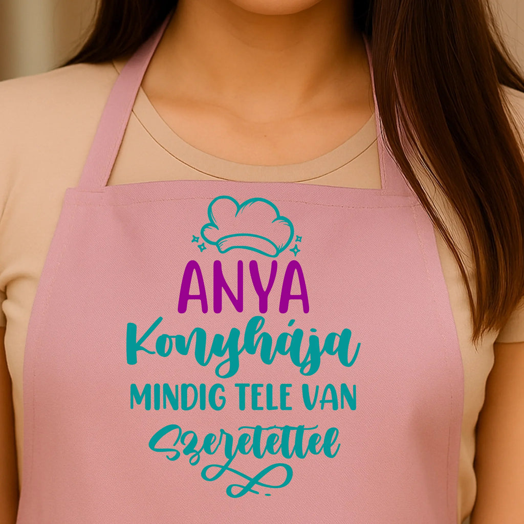 Egyedi rózsaszín kötény - Ajándékverzum