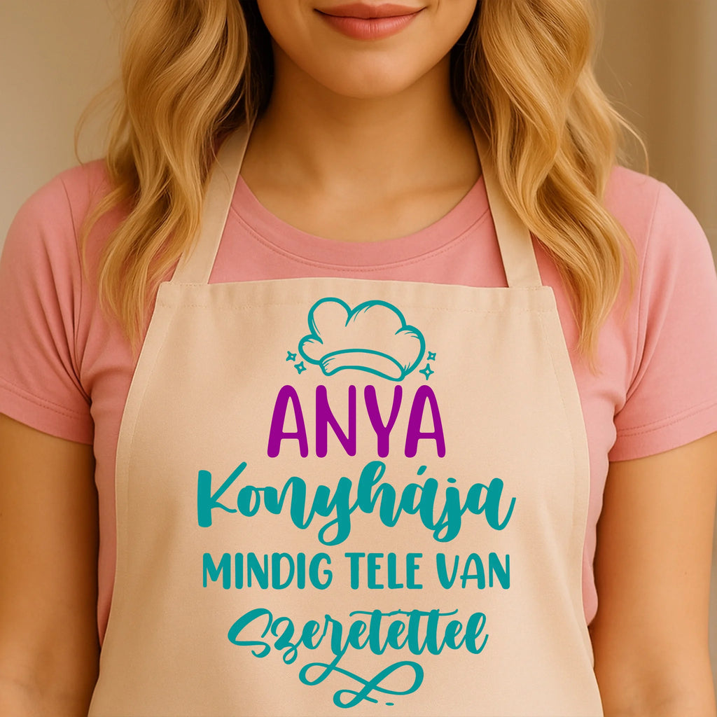 Egyedi bézs kötény - Ajándékverzum