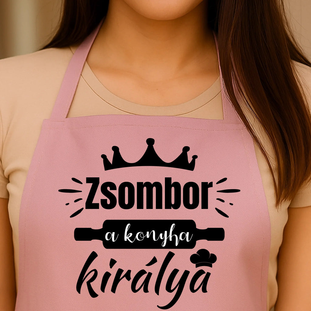 Egyedi rózsaszín kötény - Ajándékverzum