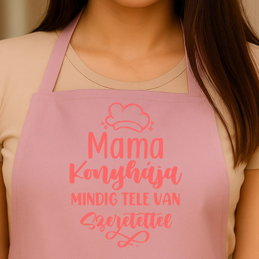 Egyedi rózsaszín kötény - Ajándékverzum