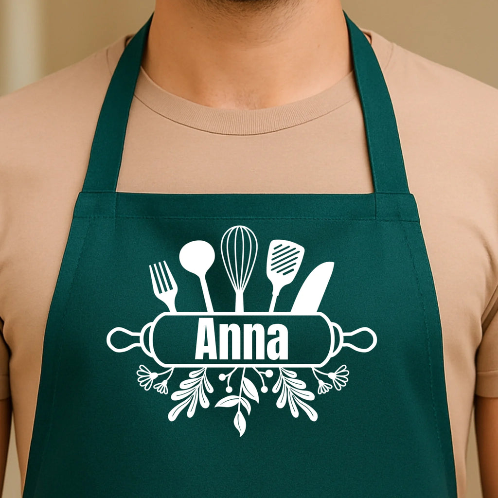 Egyedi zöld kötény - Ajándékverzum