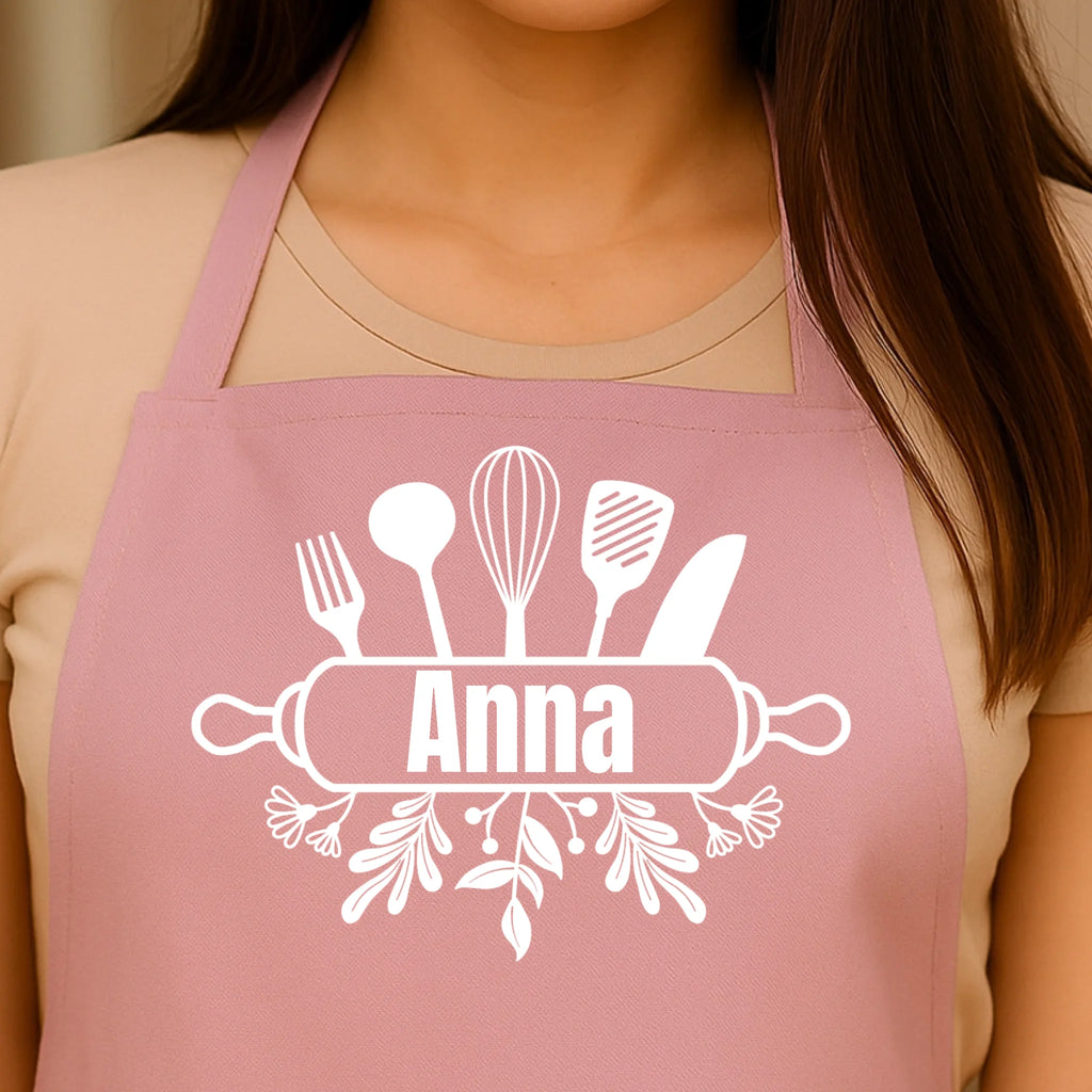 Egyedi rózsaszín kötény - Ajándékverzum