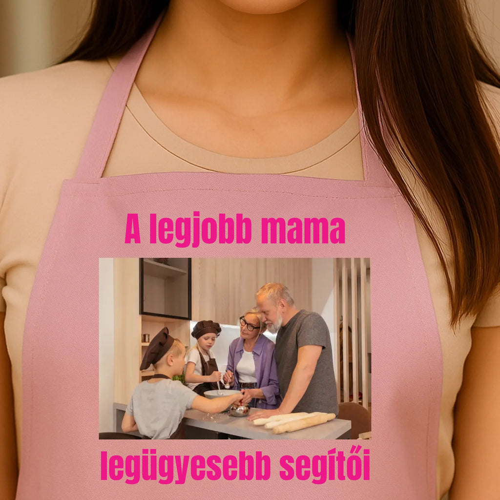 Egyedi rózsaszín kötény - Ajándékverzum