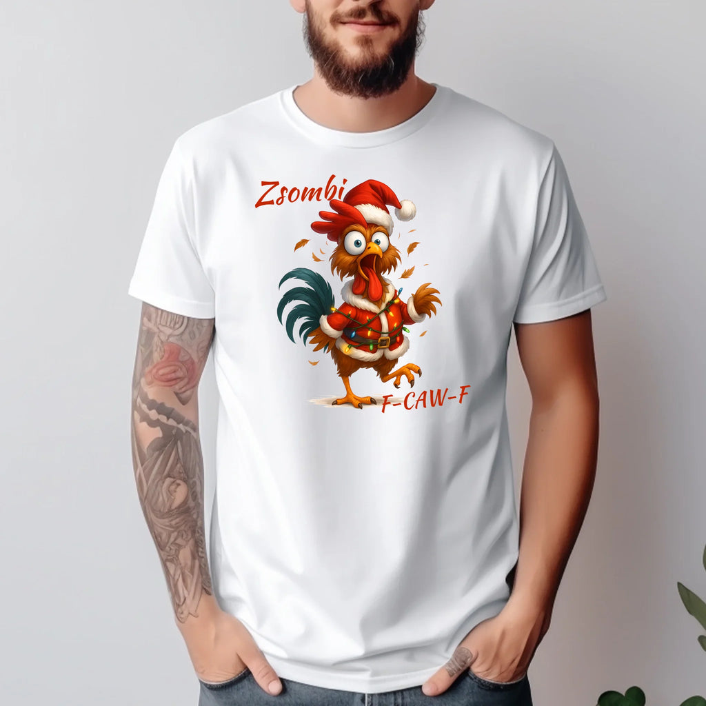 F-caw-f póló egyedi névvel karácsonyi minta - Ajándékverzum