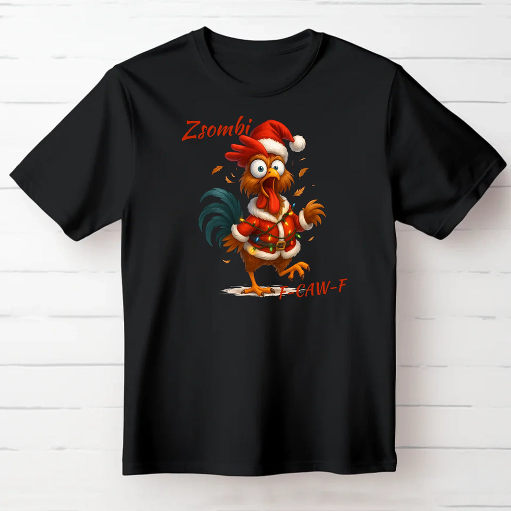 F-caw-f póló egyedi névvel karácsonyi minta