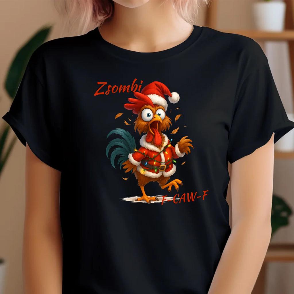 F-caw-f póló egyedi névvel karácsonyi minta