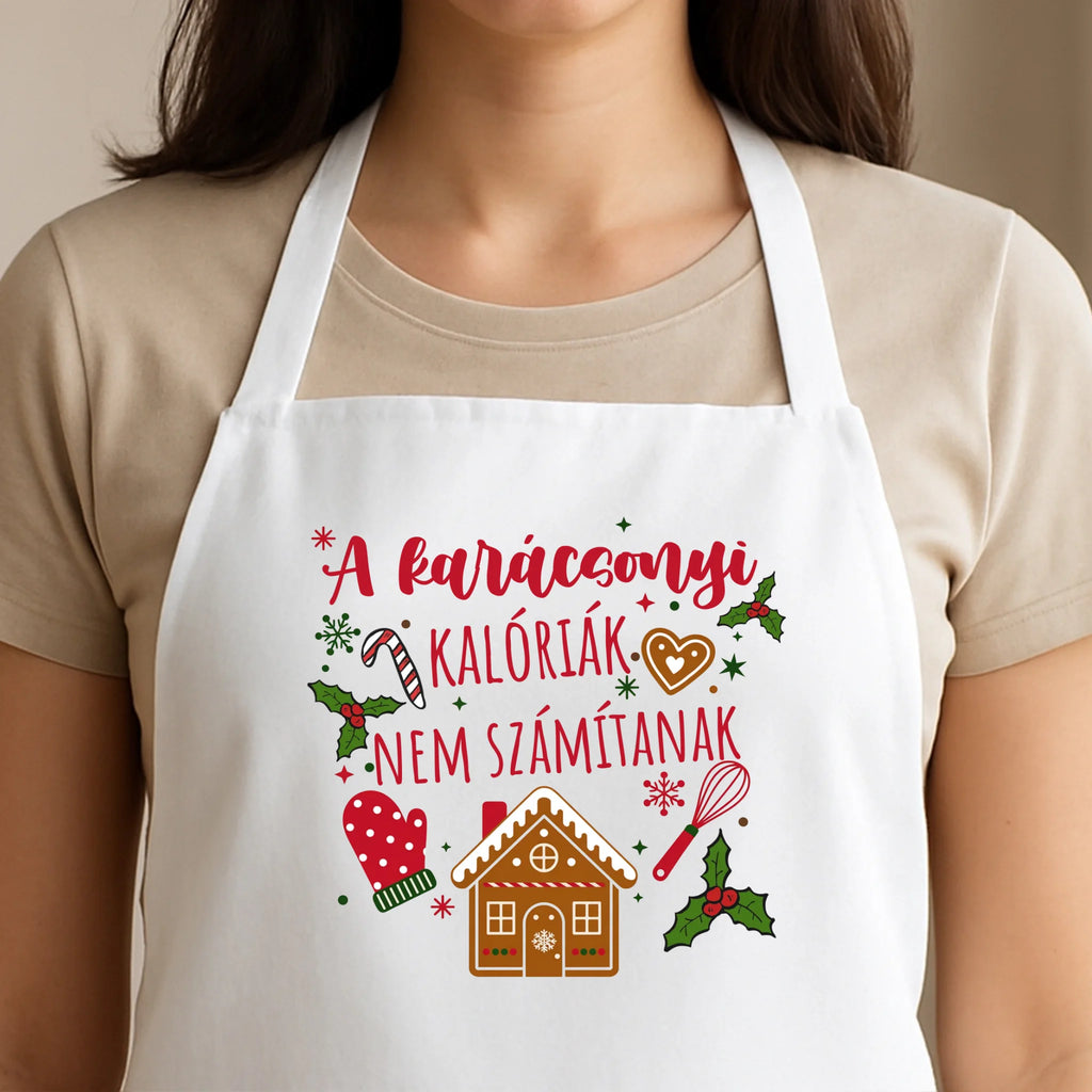 Egyedi fehér kötény - Ajándékverzum