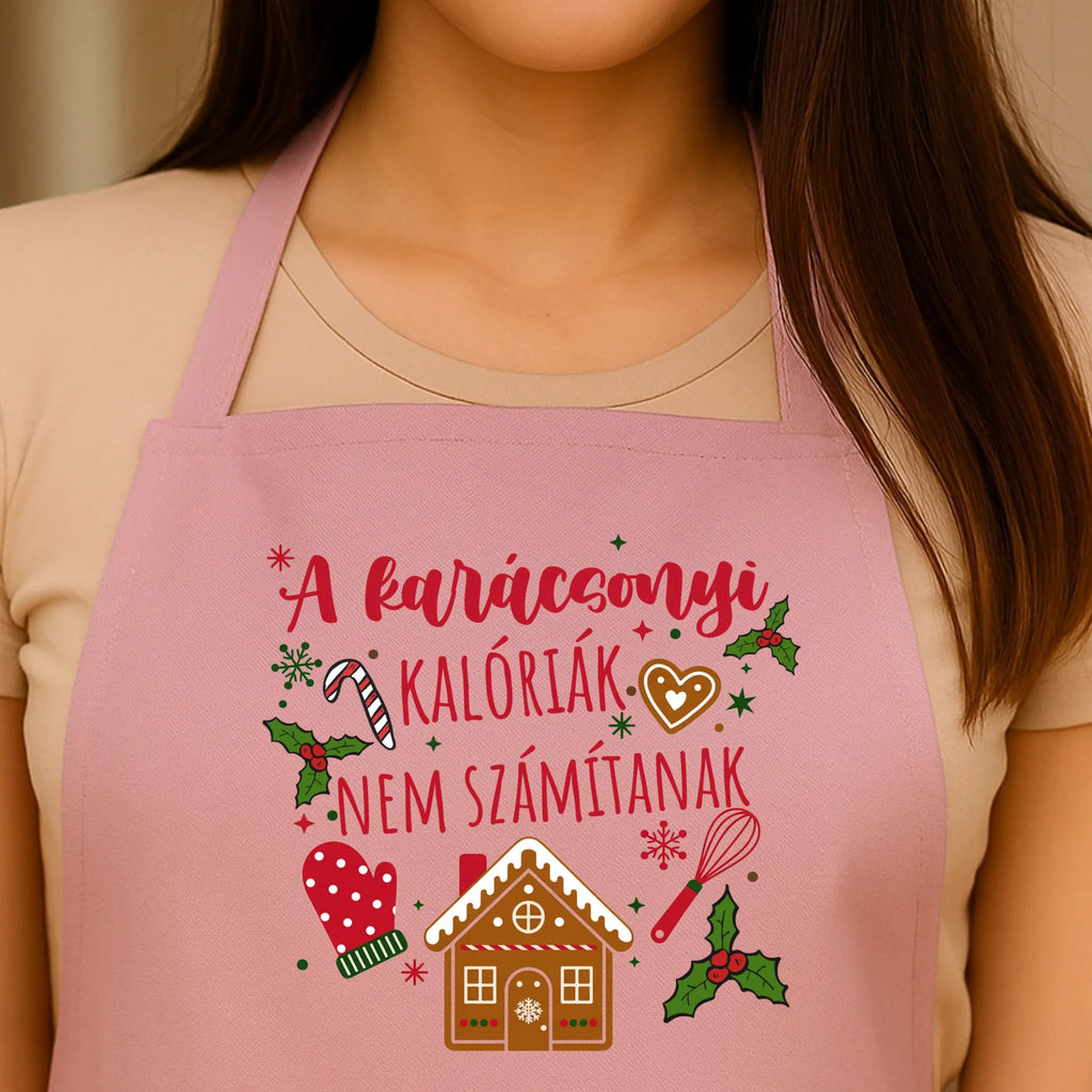 Egyedi rózsaszín kötény - Ajándékverzum