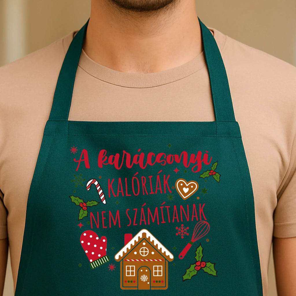 Egyedi zöld kötény - Ajándékverzum