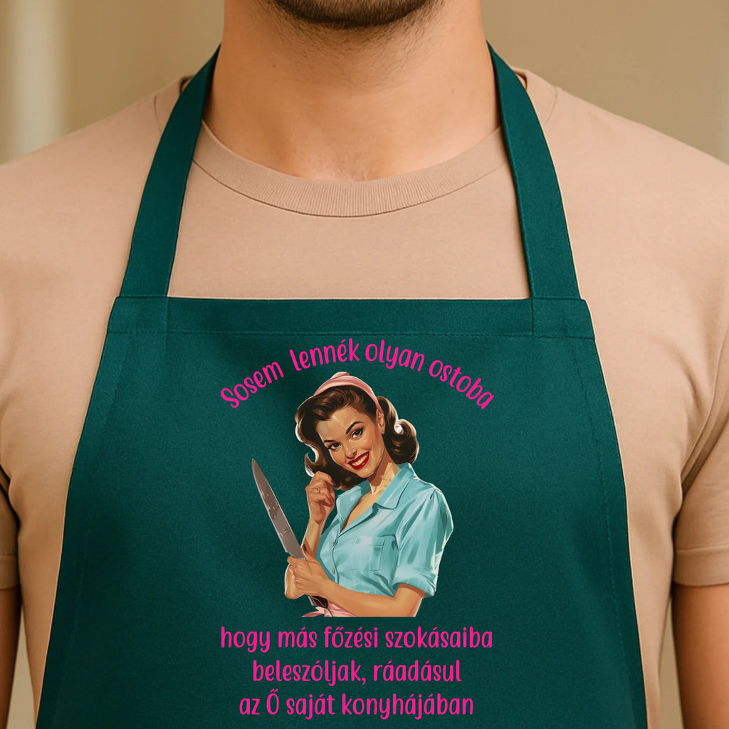 Egyedi zöld kötény - Ajándékverzum