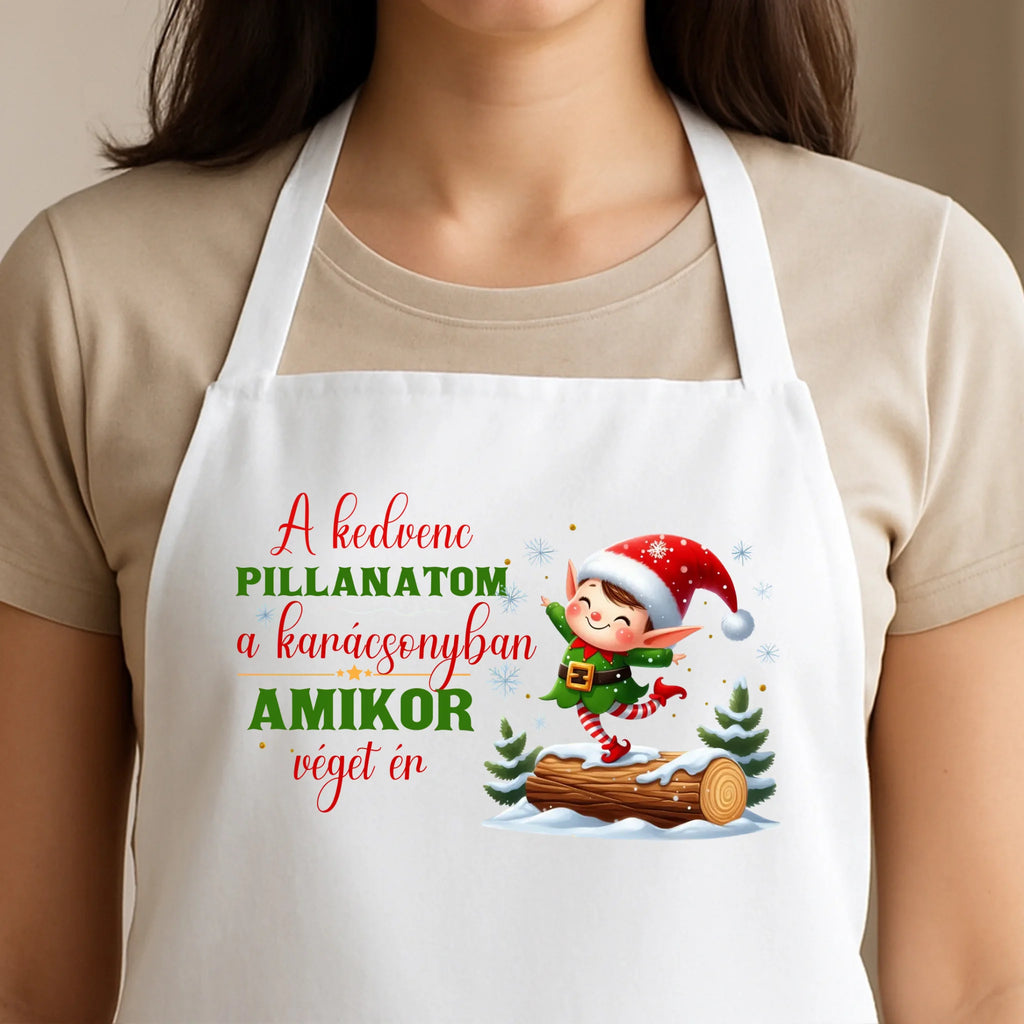 Egyedi fehér kötény - Ajándékverzum