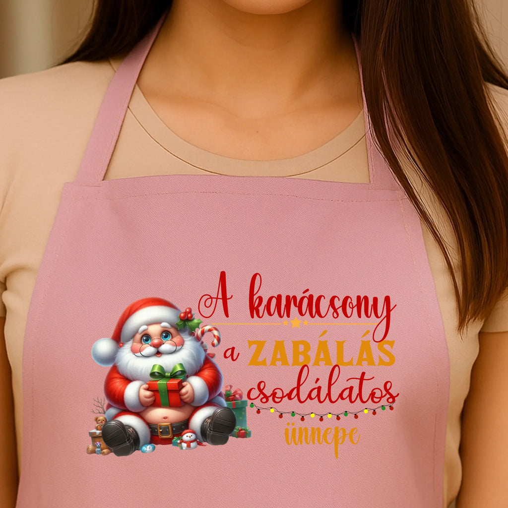 Egyedi rózsaszín kötény - Ajándékverzum