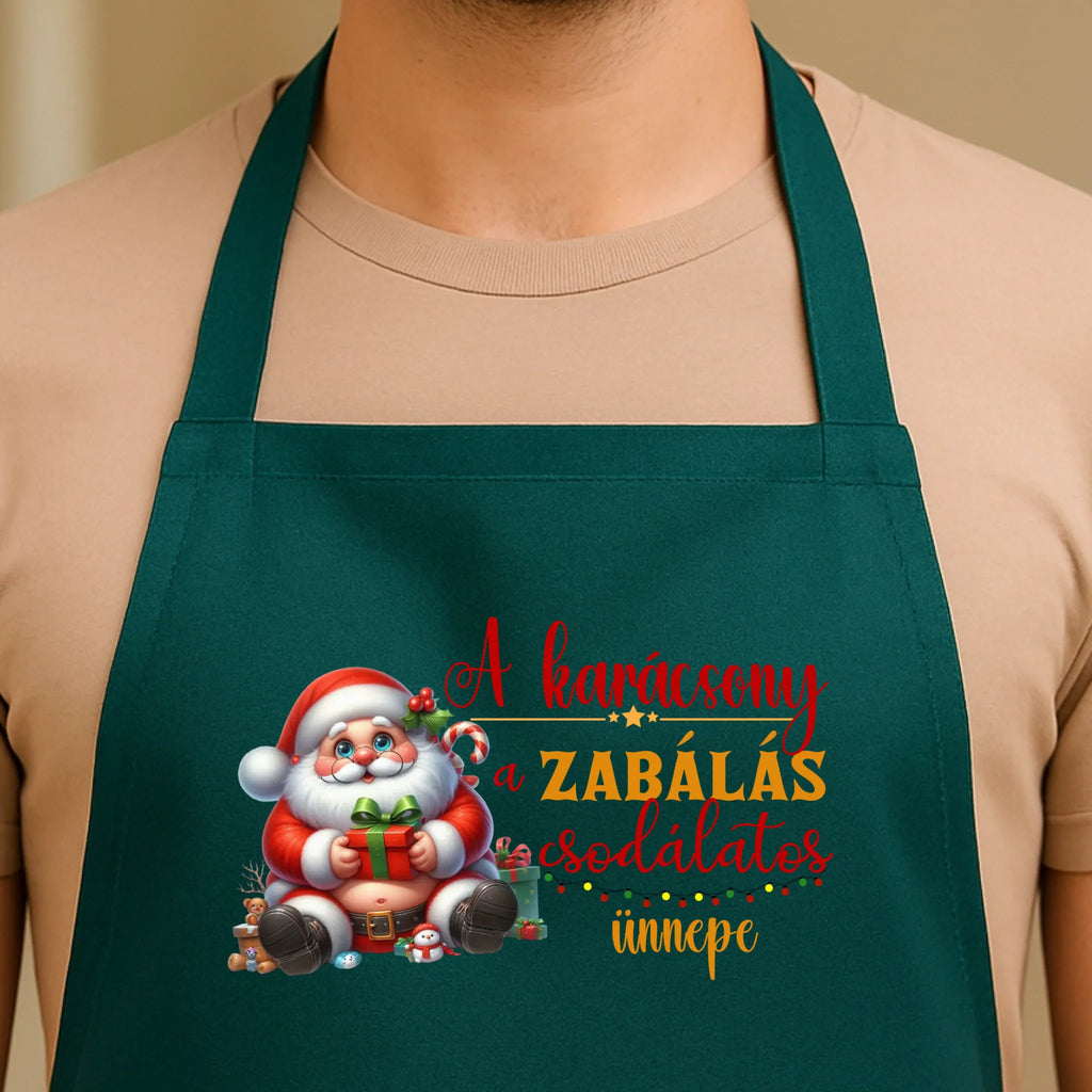 Egyedi zöld kötény - Ajándékverzum