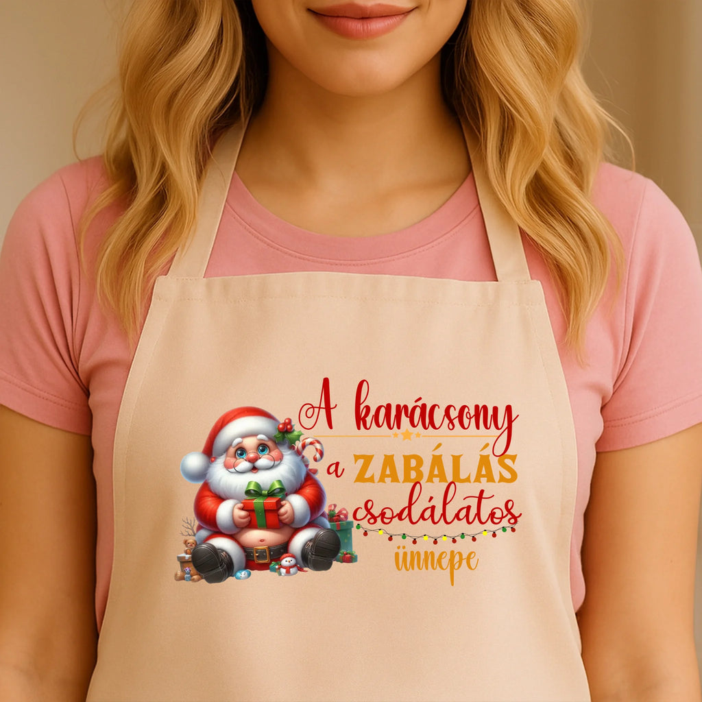 Egyedi bézs kötény - Ajándékverzum