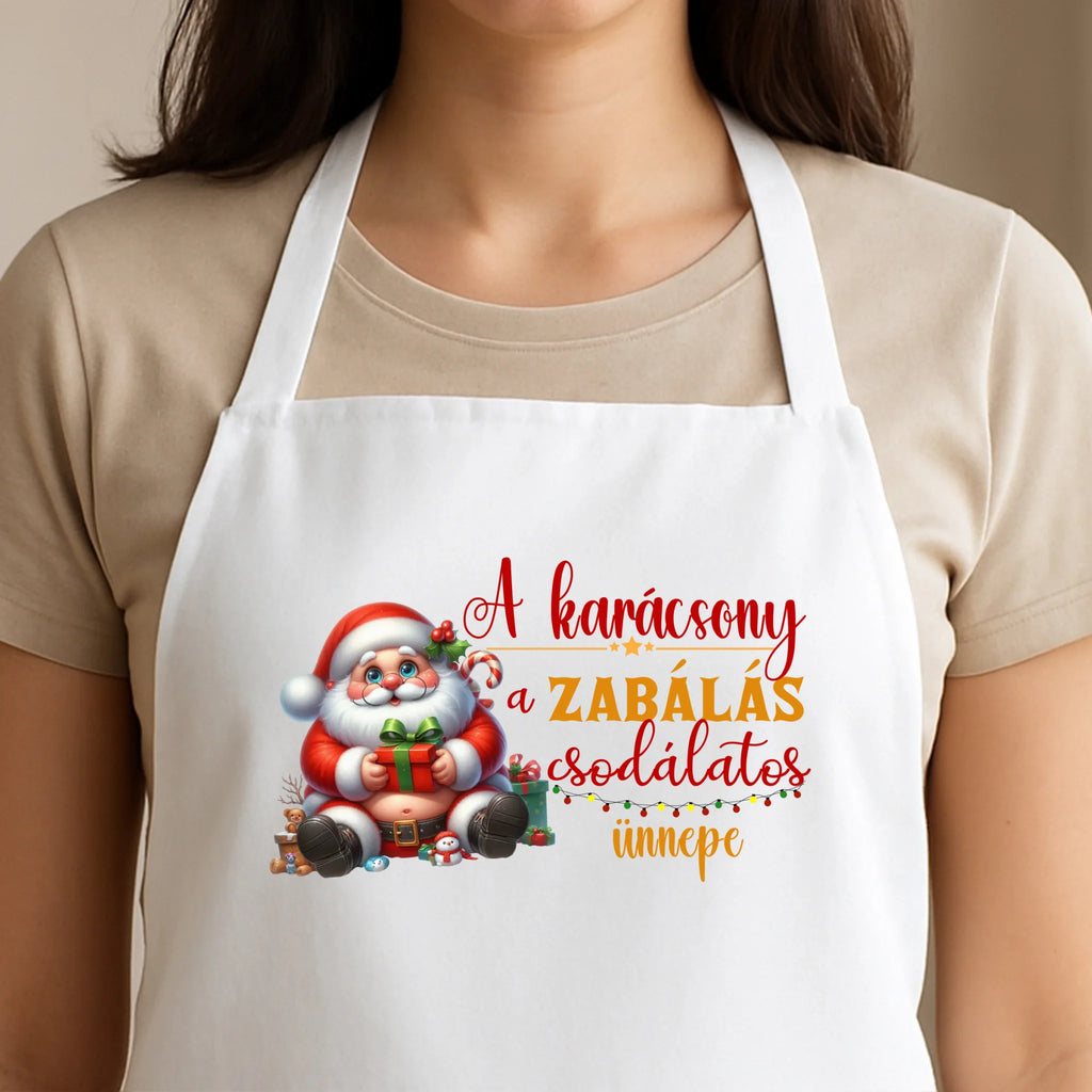 Egyedi fehér kötény - Ajándékverzum