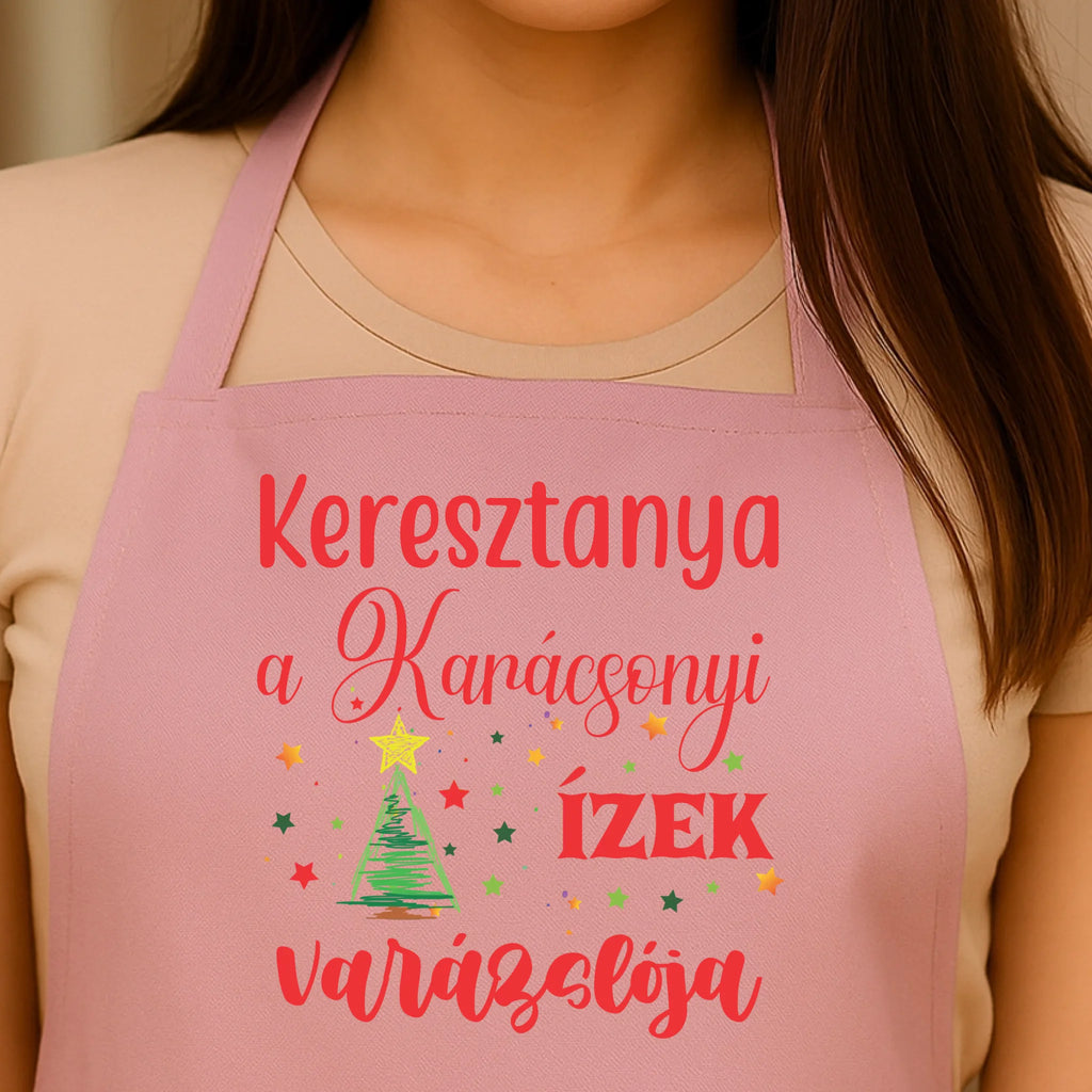 Egyedi rózsaszín kötény - Ajándékverzum