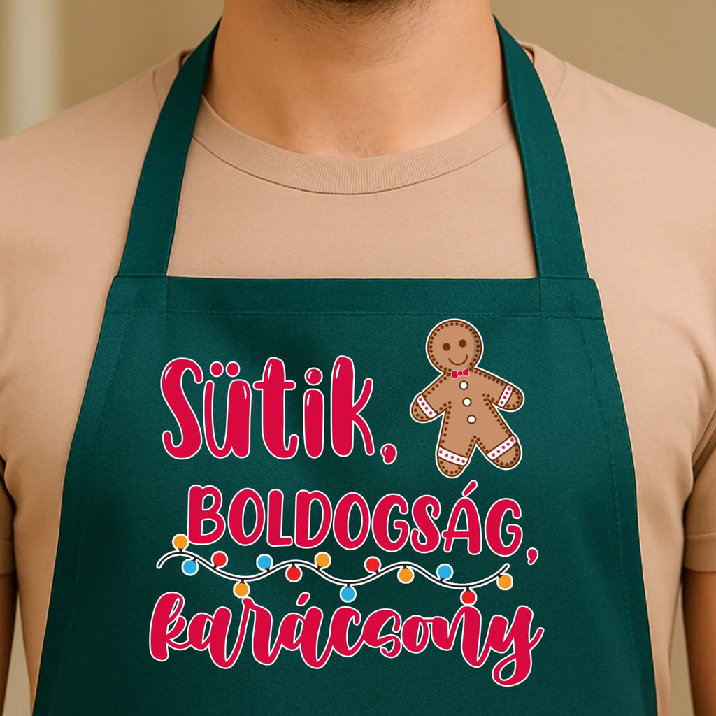 Egyedi zöld kötény - Ajándékverzum